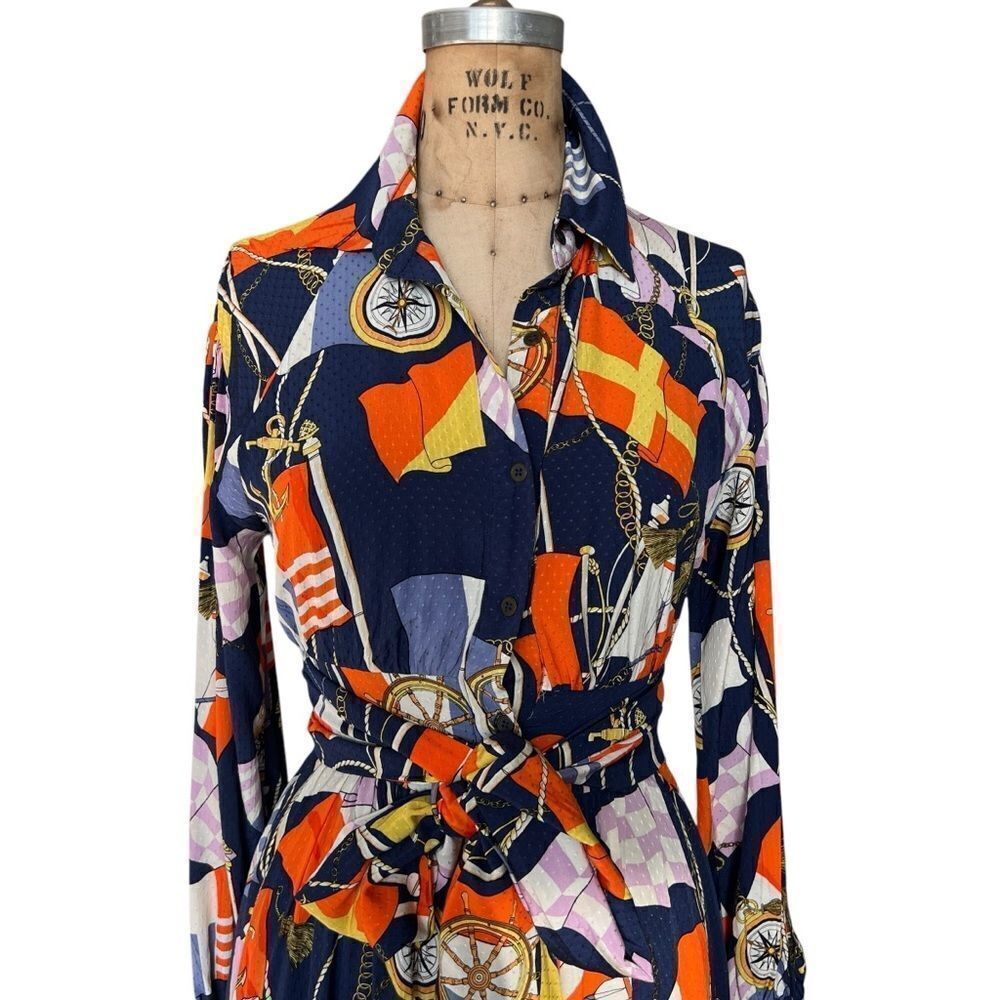 MAEVE by Anthropologie Nautical Print Dress Size S - Picture 2 of 8